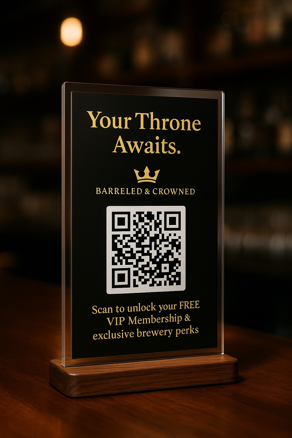 Table-top QR stand example